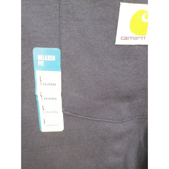 Carhartt Mens Relaxed Fit Heavyweight Sleeveless Pocket T-Shirt‎ Gray Size L - Picture 4 of 7